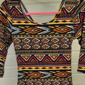 Fitted Tribal Print Dress